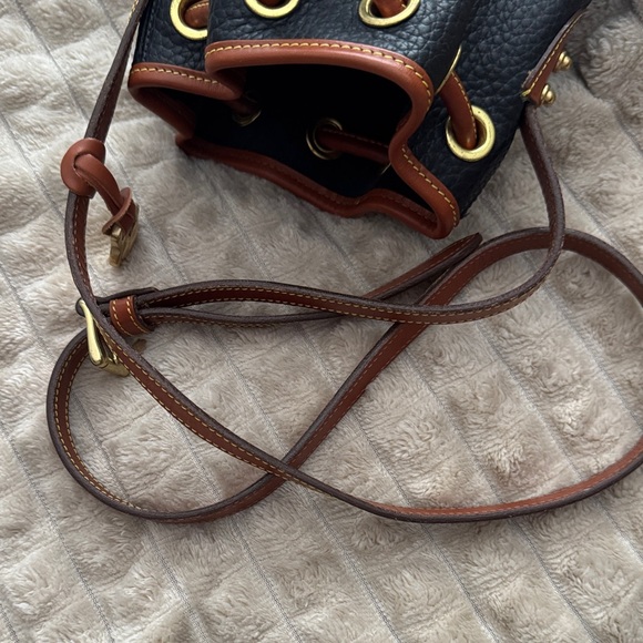 Dooney & Bourke Black and Tan Mini Bucket Bag - Picture 5 of 5